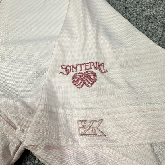 Cutter & Buck DryTec Pink Striped Short Sleeve Golf Polo Shirt Men’s Size XXXL - Picture 8 of 8